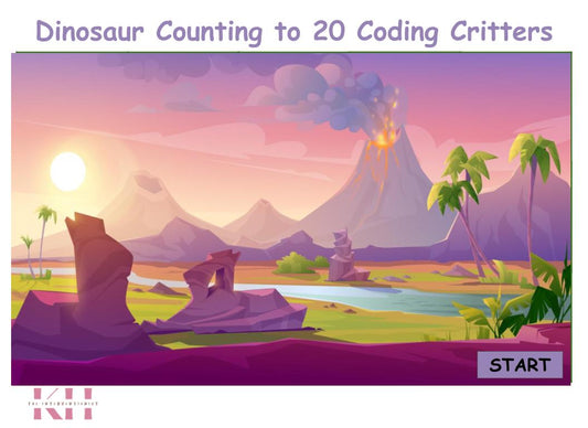 Dinosaur Counting 10 - 20 Coding Theme Mat