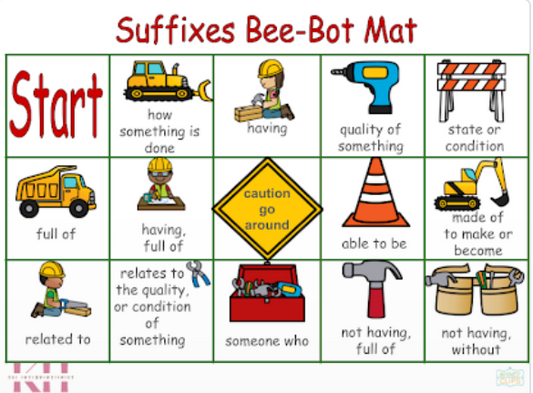 Suffixes Bee-Bot Mat