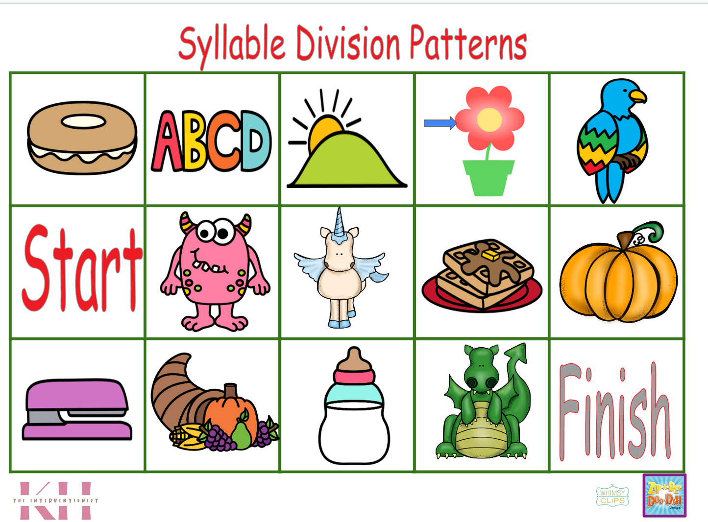 Syllable Division Patterns Bee-Bot Mat