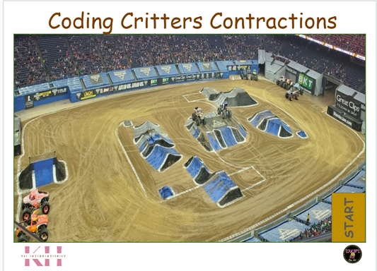 Coding Critter Mat - Monster truck Contractions