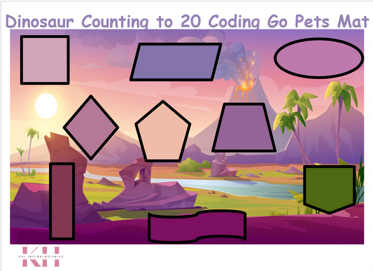 Dinosaur Counting to 20 Coding Go Pets Mat