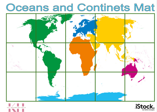 Identifying Oceans and Continents Mat