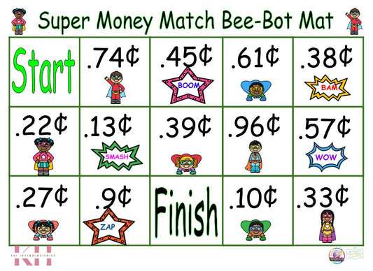 Super Money Match Bee-Bot Mat