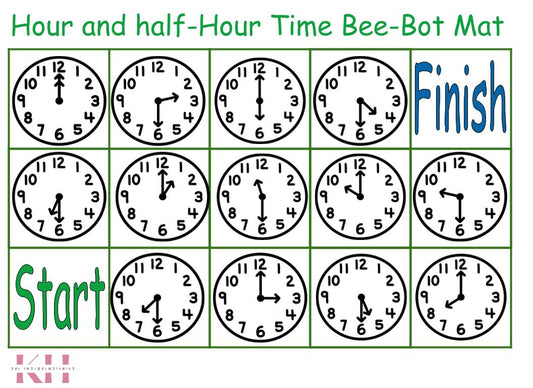Time to the Half-Hour Bee-Bot mat