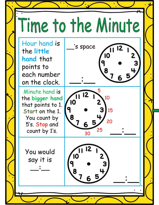 Time to the Minute Workable Chart