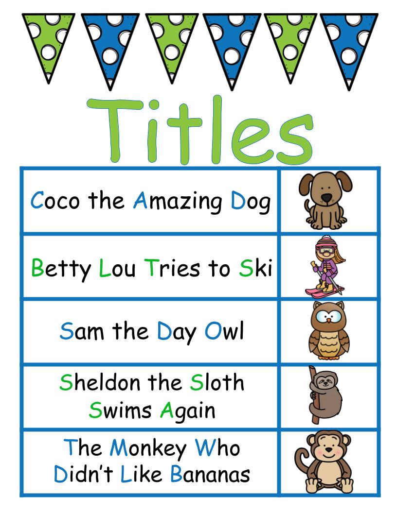 Titles Anchor Chart