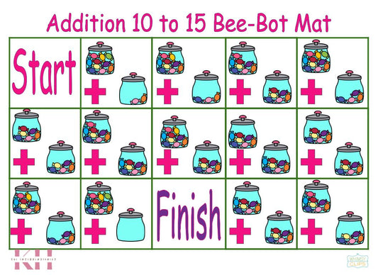 Addition 10 - 15 Bee-Bot Mat