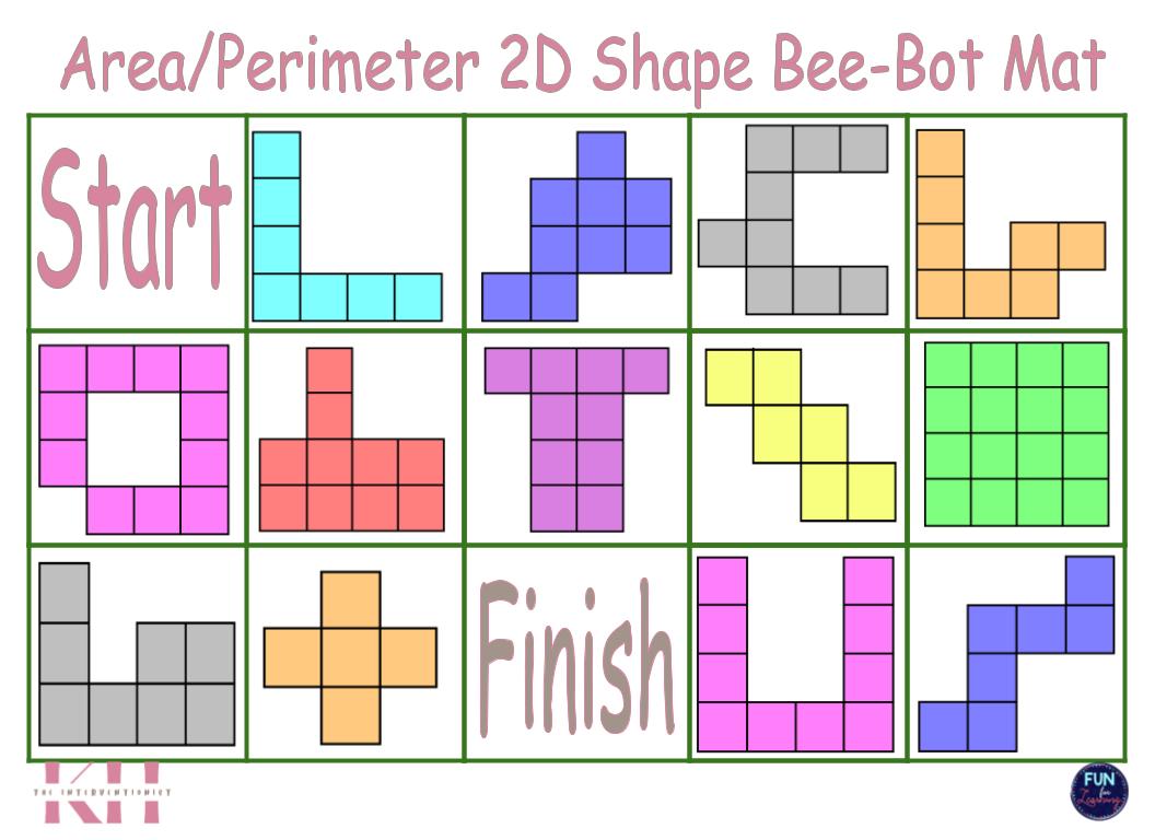 Area and Perimeter 2D Shape Mee-Bot mat