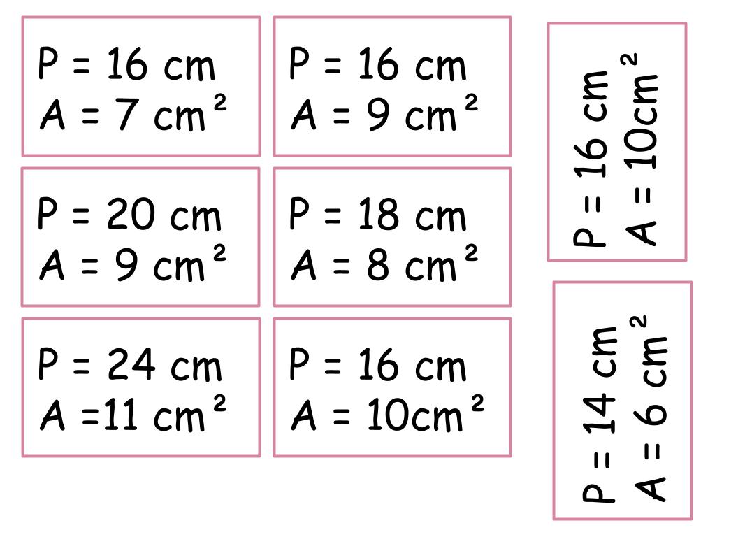 Area and Perimeter 2D Shape Mee-Bot mat