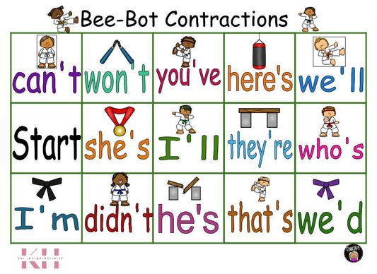 Contraction Bee-Bot Mat