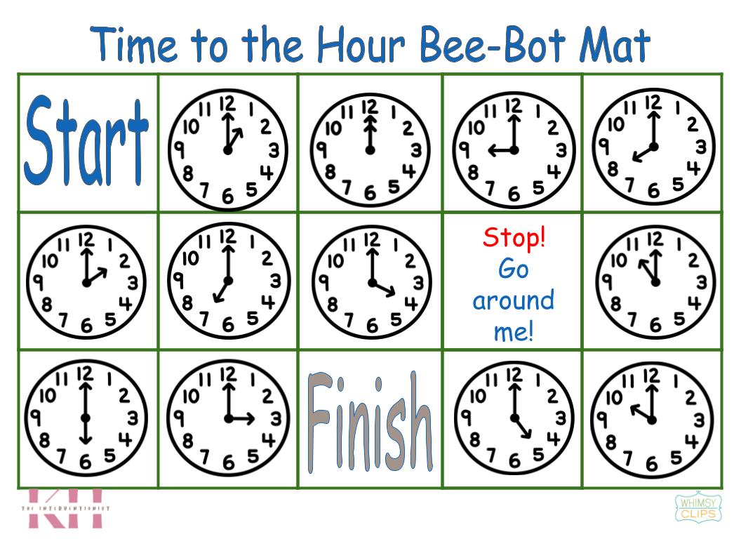 Time to the Hour Bee-Bot Mat