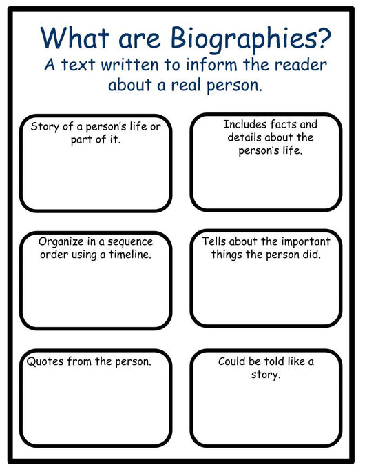 Biographies Workable Chart